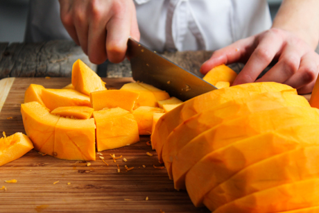 2. Roast cubed pumpkin for 30-40 minutes or until tender.