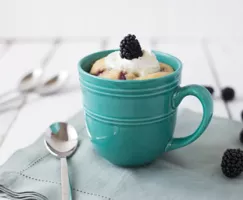 Blackberry Shortcake Mug Cakes