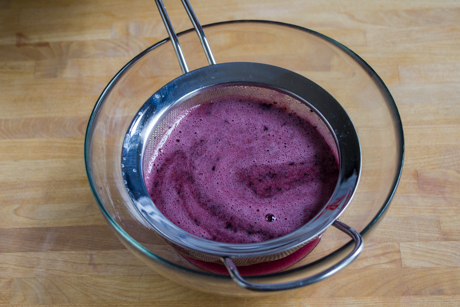 6. Strain blueberry puree