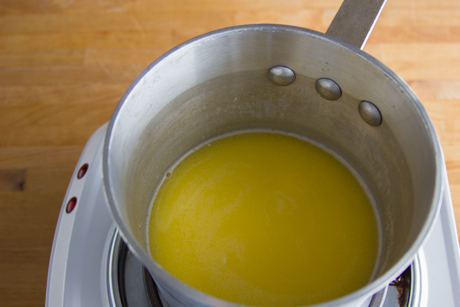 3. Melted butter and milk