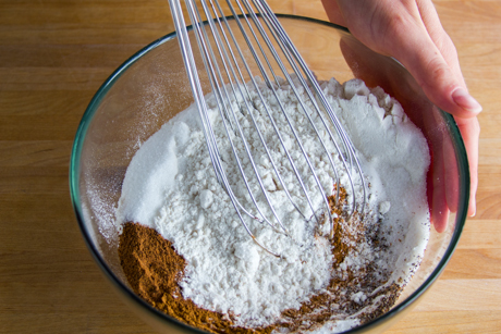 9. Whisk together flour and spices